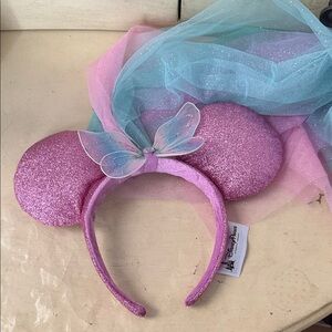 Pink Glitter Mickey Ears Headband